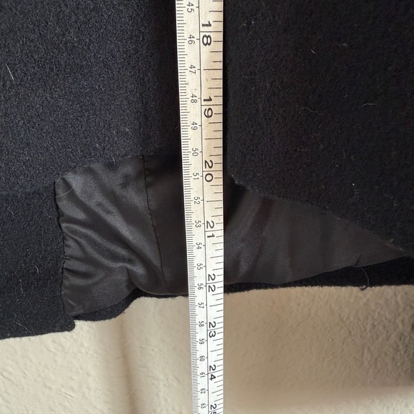 Vintage Moda Womens 16 Black Wool Blazer Military Double Breasted Prep Epaulet - Picture 5 of 9